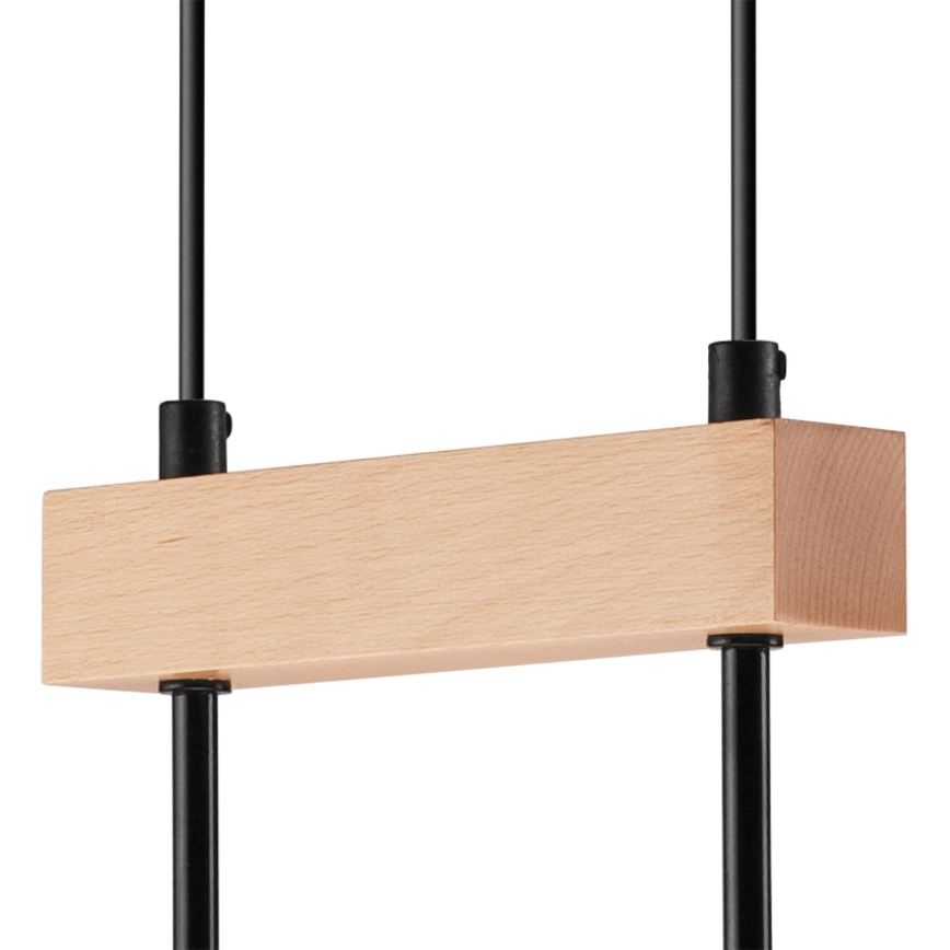 Подвесная люстра ORAZIO 2xE27/60W/230V бук - сертифицировано FSC
