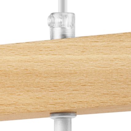 Подвесная люстра ORAZIO 4xE27/60W/230V бук - сертифицировано FSC