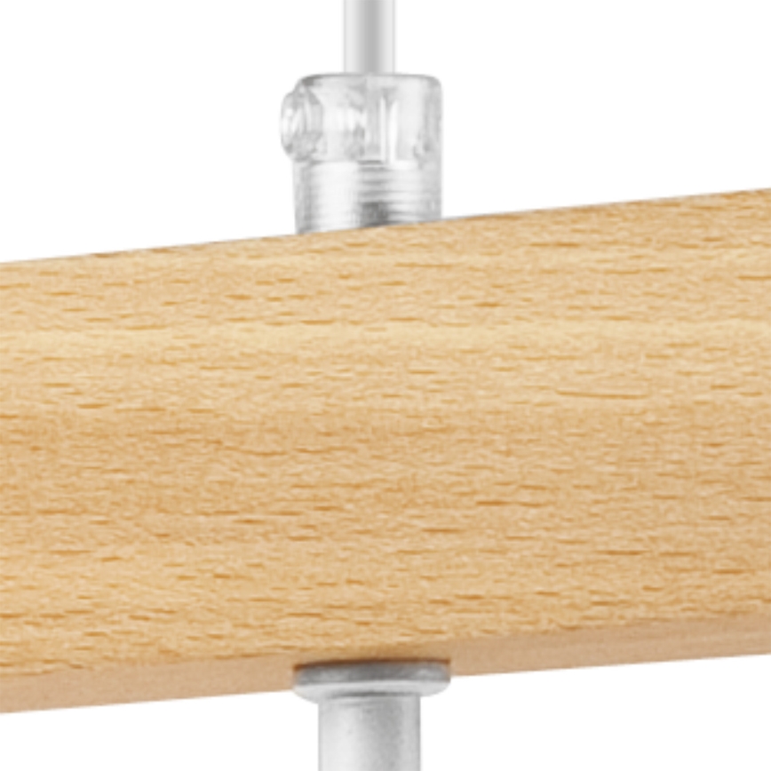Подвесная люстра ORAZIO 4xE27/60W/230V бук - сертифицировано FSC