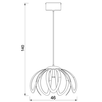 Подвесная люстра ORCHID 1xE27/60W/230V черная