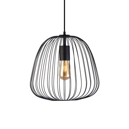Подвесная люстра OVELLA на шнуре 1xE27/15W/230V, диам. 36 см, чёрная