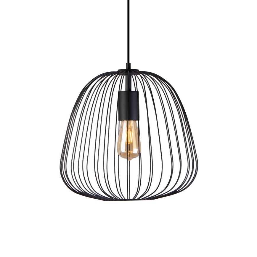 Подвесная люстра OVELLA на шнуре 1xE27/15W/230V, диам. 36 см, чёрная