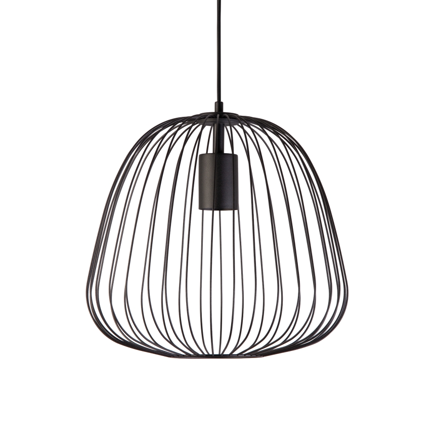 Подвесная люстра OVELLA на шнуре 1xE27/15W/230V, диам. 36 см, чёрная