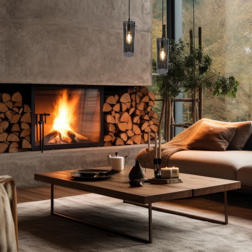 Подвесная люстра PADOVA 1xE27/15W/230V черный