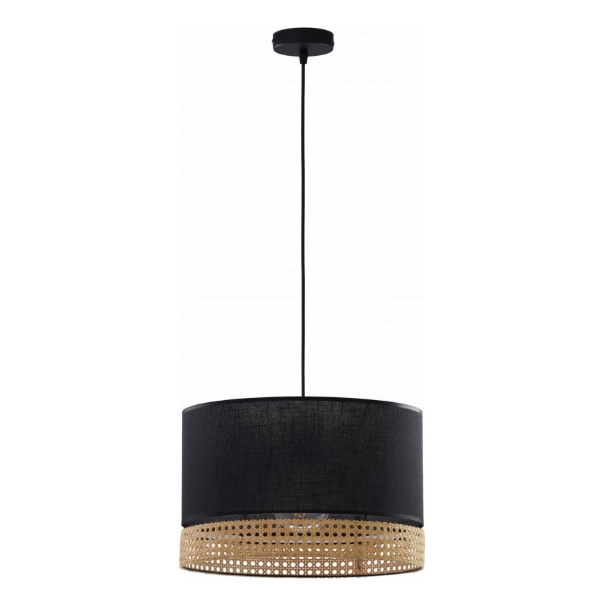 Подвесная люстра PAGLIA 1xE27/15W/230V черный/ротанг