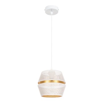 Подвесная люстра PARIS 1xE27/60W/230V белый/золотой