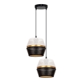 Подвесная люстра PARIS 2xE27/60W/230V белый/черный/золотой