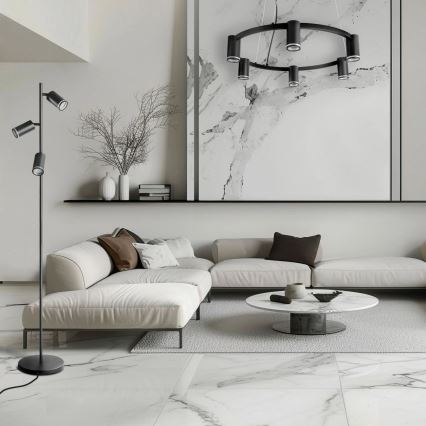 Подвесная люстра PARIS 6xGU10/12W/230V черный