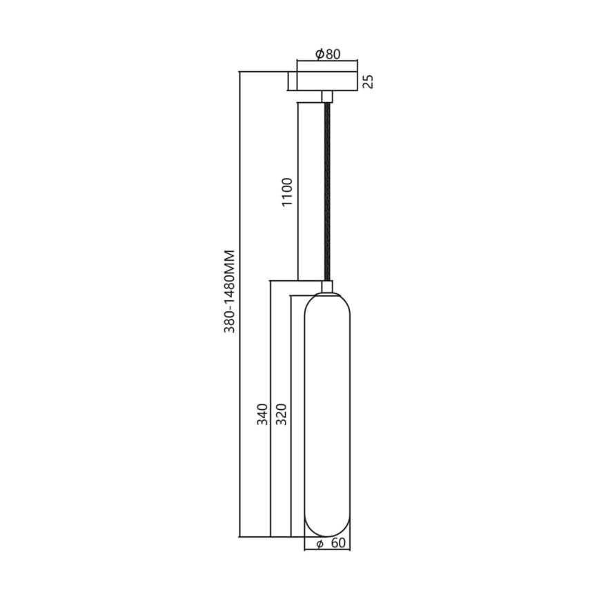 Подвесная люстра PAX 1xG9/9W/230V черный