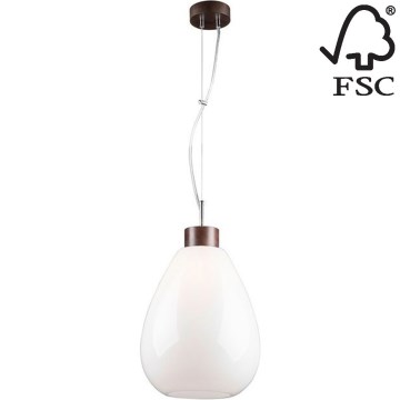 Подвесная люстра PIRO 1xE27/60W/230V бук - сертифицировано FSC