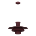 Подвесная люстра PLATO на тросе, 1xE27/15W/230V, бордовая
