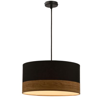 Подвесная люстра PORTO 1xE27/60W/230V черный/коричневый