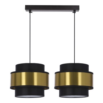 Подвесная люстра PRESTIGE 2xE27/40W/230V золотистый/черный