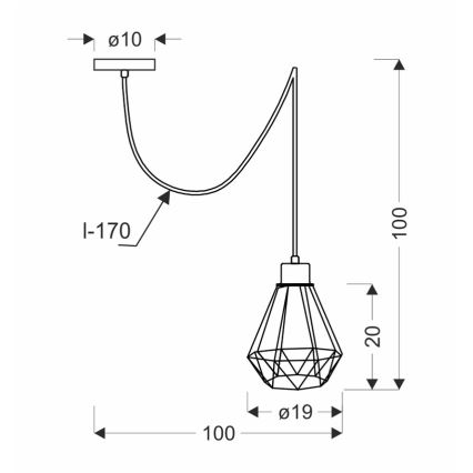 Подвесная люстра PRIMO 1xE27/60W/230V паук