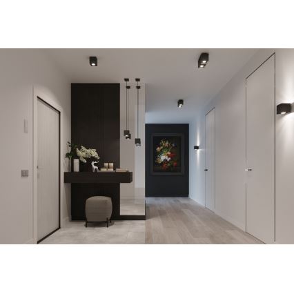 Подвесная люстра QUAD 1 1xGU10/40W/230V черная