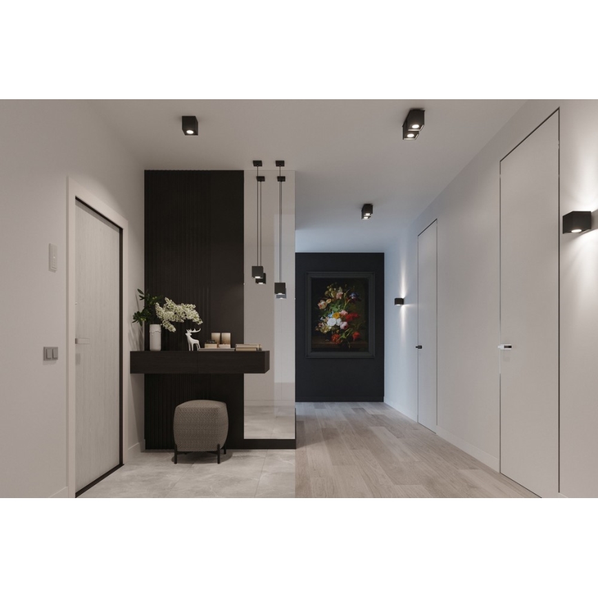 Подвесная люстра QUAD 1 1xGU10/40W/230V черная