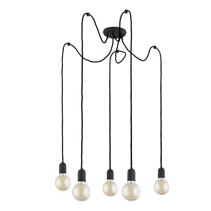Подвесная люстра QUALLE 5xE27/60W/230V паук