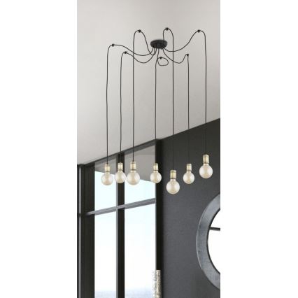 Подвесная люстра QUALLE 5xE27/60W/230V паук