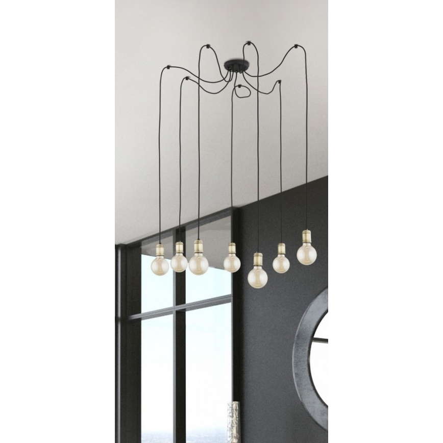 Подвесная люстра QUALLE 5xE27/60W/230V паук