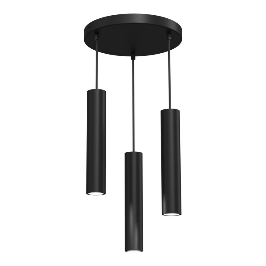 Подвесная люстра RAITO 3xGU10/8W/230V черная