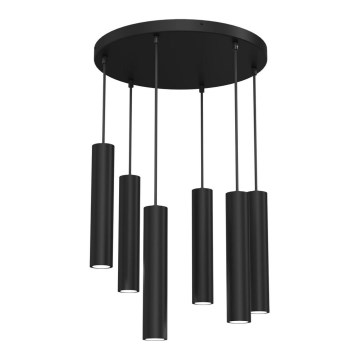 Подвесная люстра RAITO 6xGU10/8W/230V черная