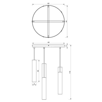 Подвесная люстра RAITO 6xGU10/8W/230V латунь