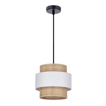 Подвесная люстра RATTAN 1xE27/40W/230V белый/коричневый
