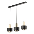 Подвесная люстра RIF LUX 3xGX53/12W/230V черный/золотистый