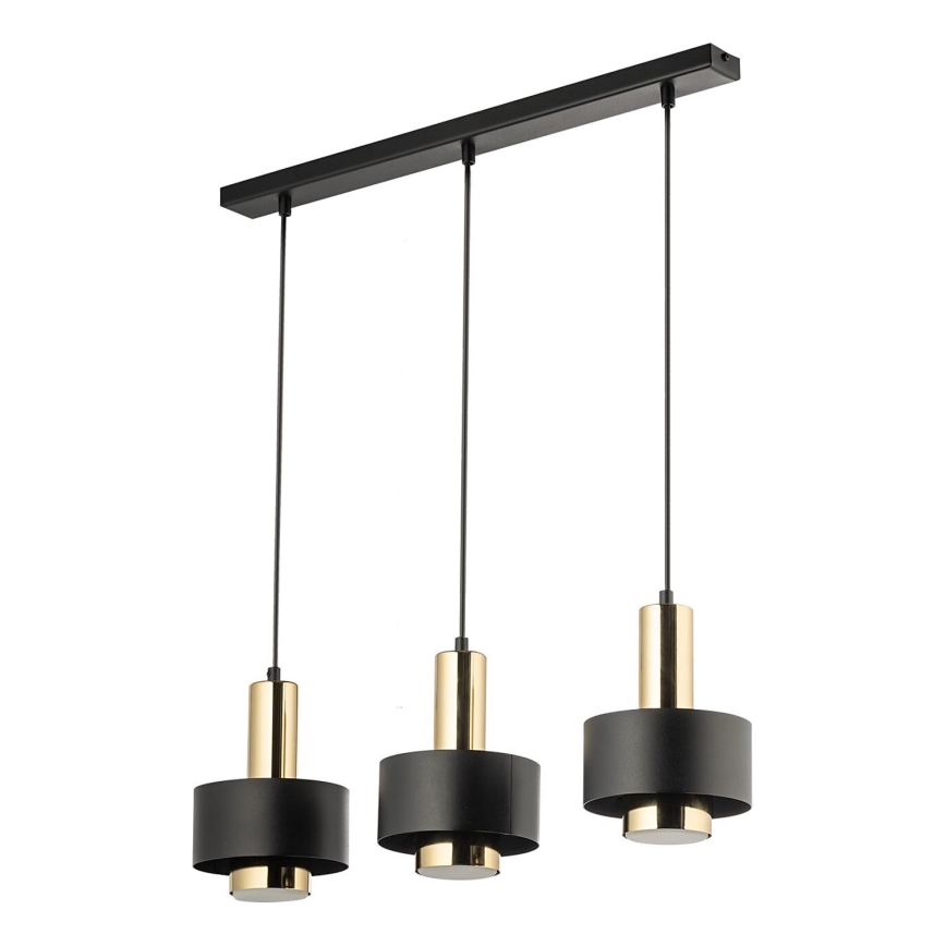 Подвесная люстра RIF LUX 3xGX53/12W/230V черный/золотистый