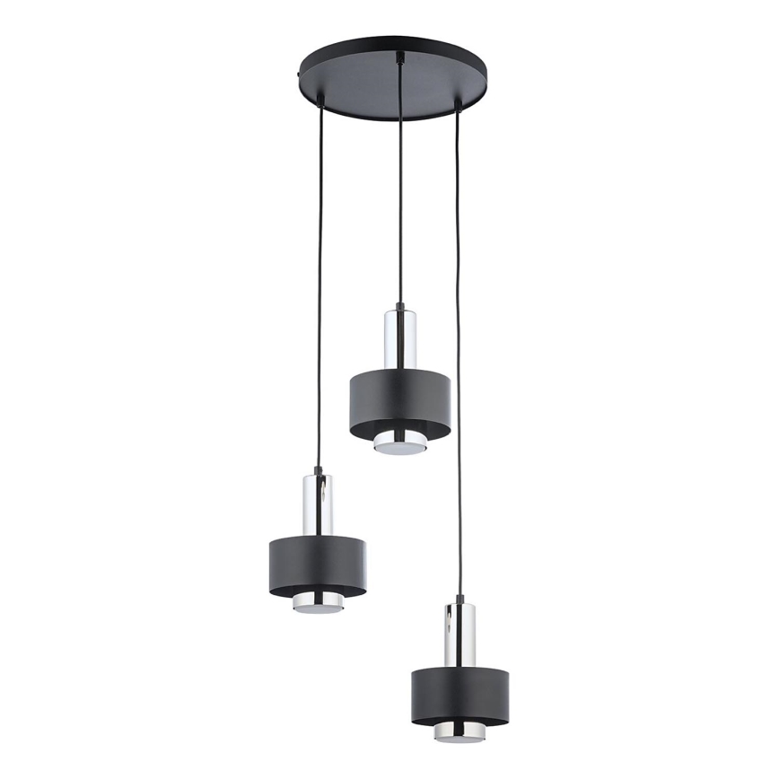 Подвесная люстра RIF LUX 3xGX53/12W/230V диаметр 38 см черный/блестящий хром