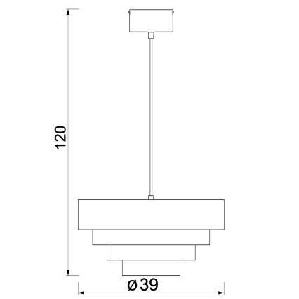 Подвесная люстра RINGS 1xE27/15W/230V серый