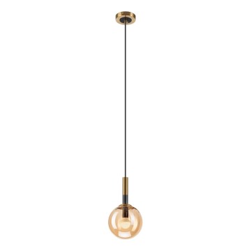 Подвесная люстра ROLLO 1xE14/5W/230V золотистый/дымчатый бежевый