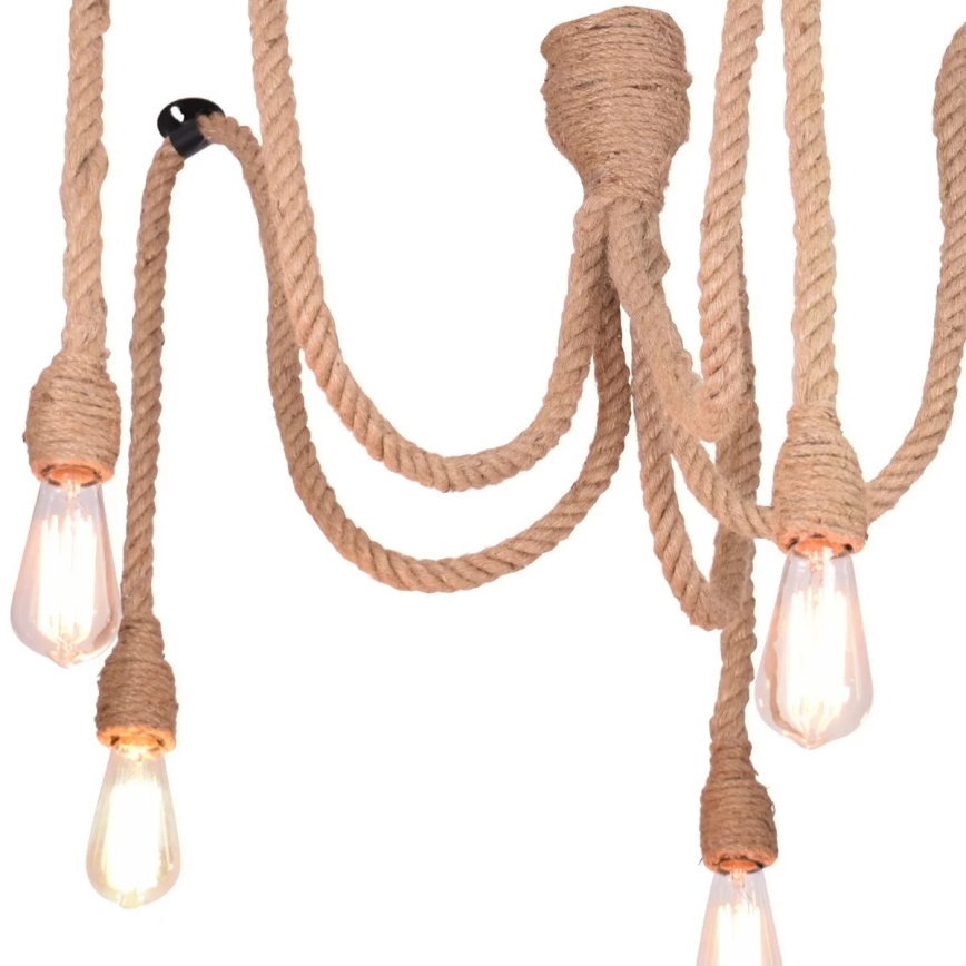 Подвесная люстра ROPE CASA 5xE27/12W/230V паук