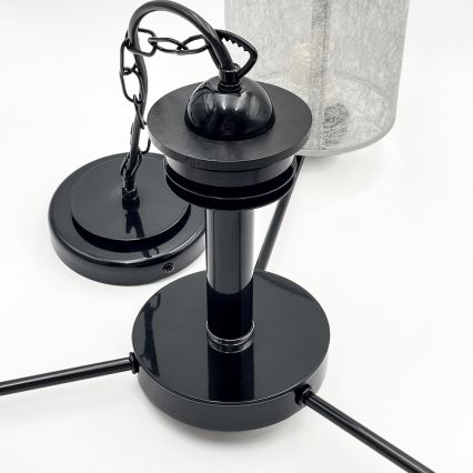Подвесная люстра ROSA на цепи 3xE27/60W/230V, черная/серая