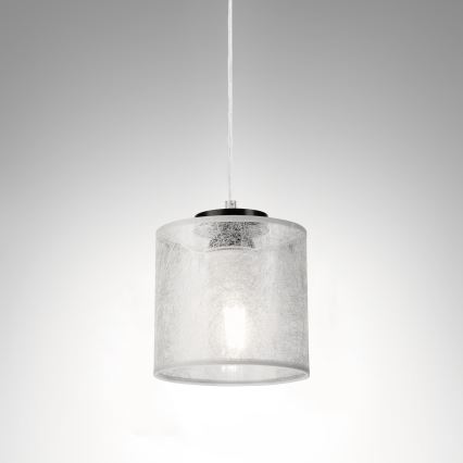 Подвесная люстра ROSA на тросе 1xE27/60W/230V черный/серый