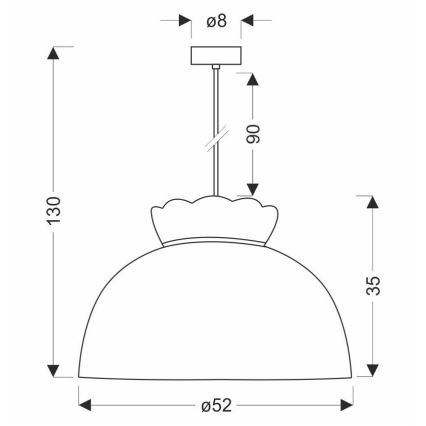 Подвесная люстра ROSSINI 1xE27/40W/230V