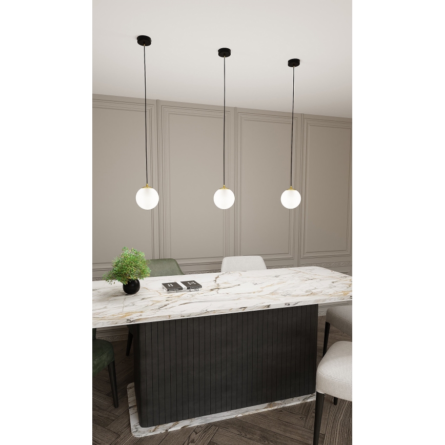 Подвесная люстра ROYAL 1xE14/10W/230V диаметр 14 cm черная