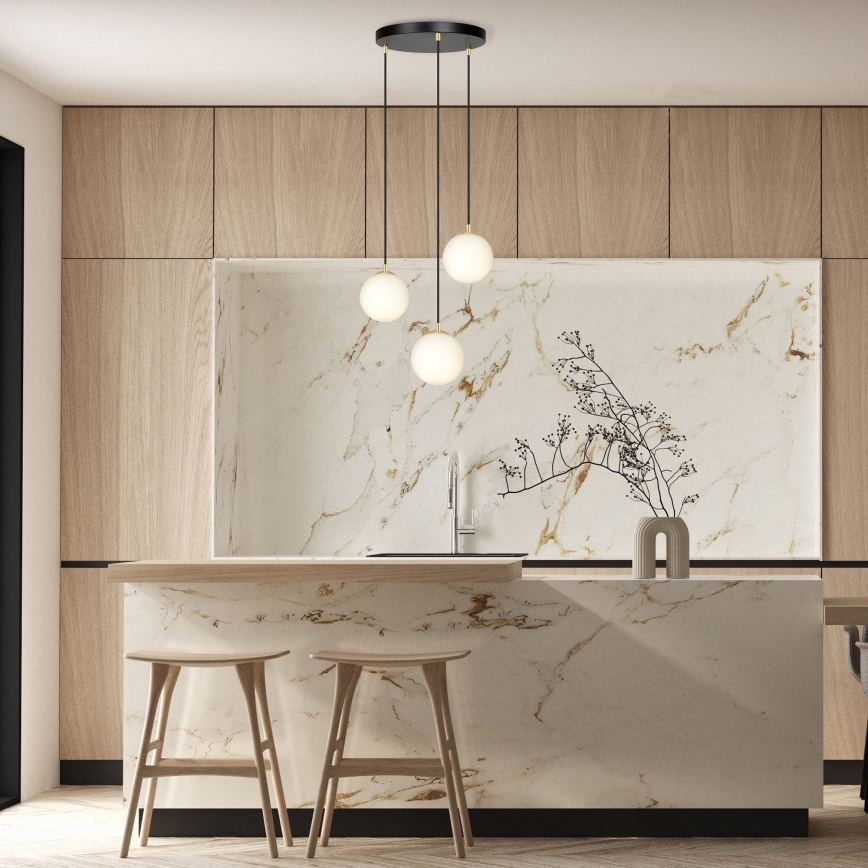 Подвесная люстра ROYAL 3xE14/10W/230V диаметр 30 cm черная