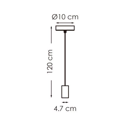 Подвесная люстра SAGA 1xE27/40W/230V черный/бронзовый