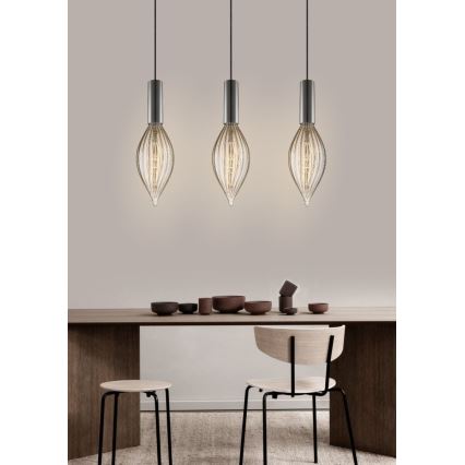 Подвесная люстра SAGA 1xE27/40W/230V черный