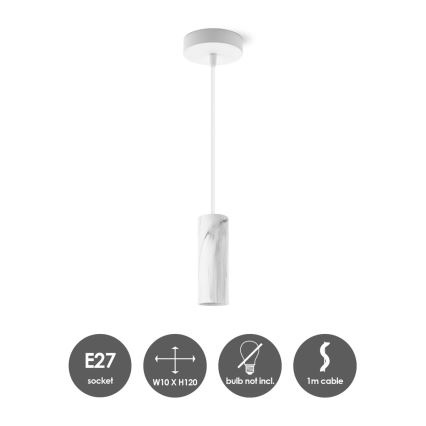Подвесная люстра SAGA 1xE27/40W/230V мраморный