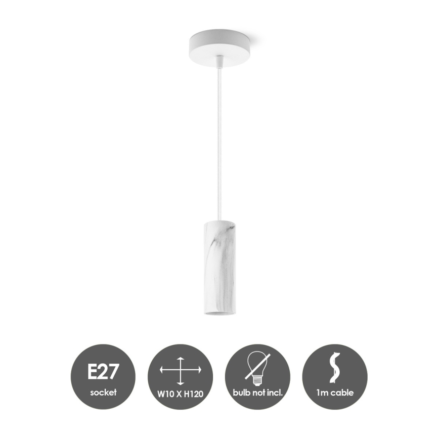 Подвесная люстра SAGA 1xE27/40W/230V мраморный