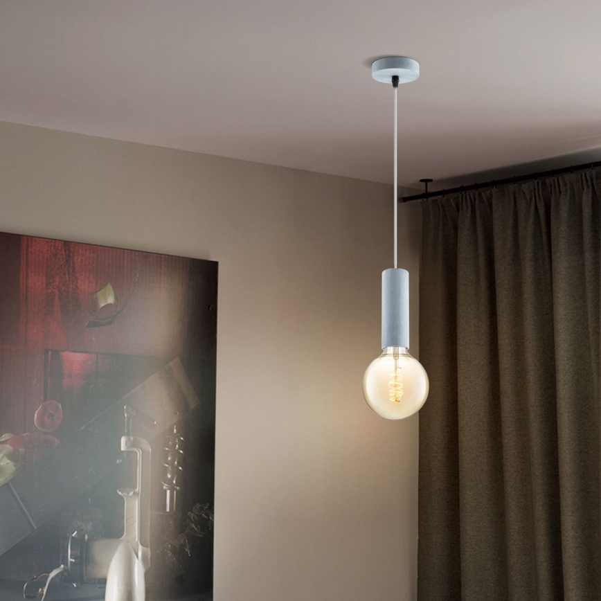 Подвесная люстра SAGA 1xE27/40W/230V серый