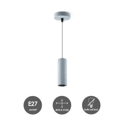Подвесная люстра SAGA 1xE27/40W/230V серый