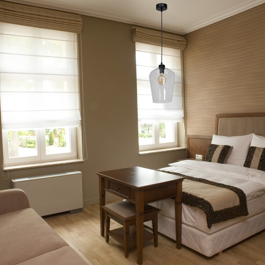 Подвесная люстра SANTIAGO 1xE27/60W/230V прозрачный