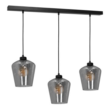 Подвесная люстра SANTIAGO 3xE27/60W/230V черный