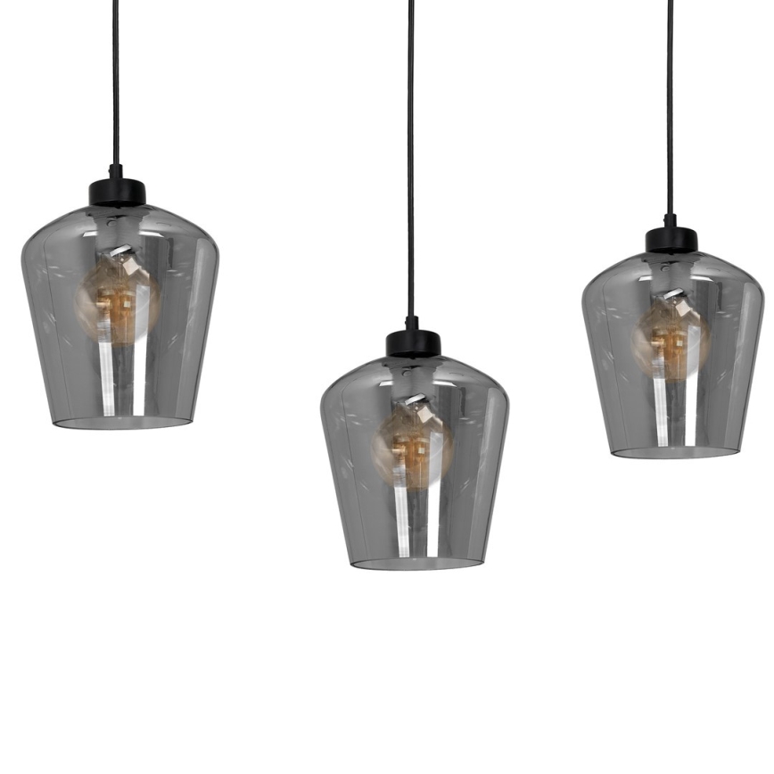 Подвесная люстра SANTIAGO 3xE27/60W/230V черный