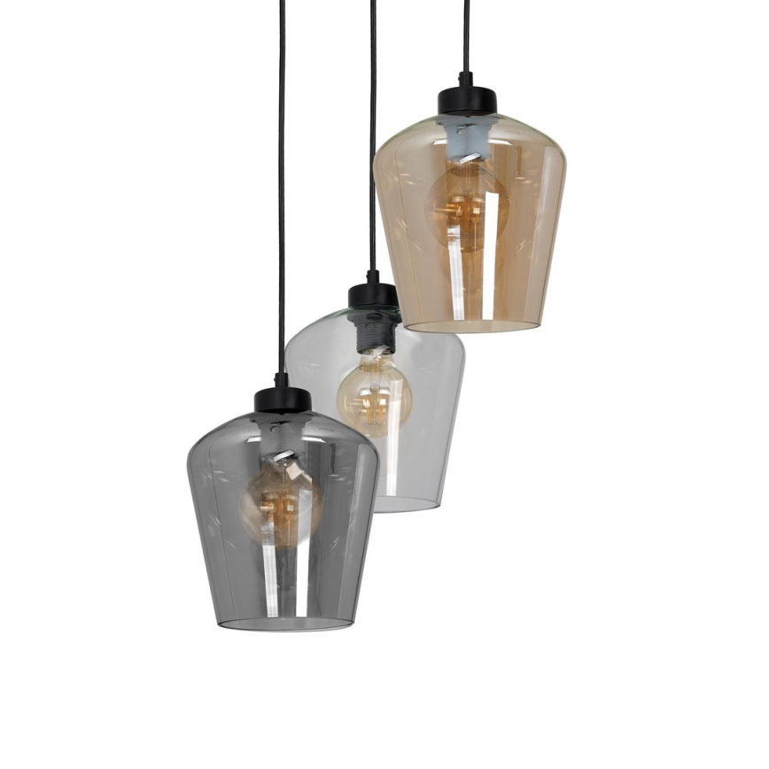 Подвесная люстра SANTIAGO 3xE27/60W/230V микс