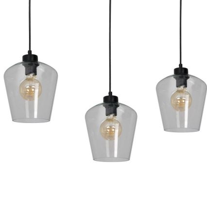Подвесная люстра SANTIAGO 3xE27/60W/230V прозрачный