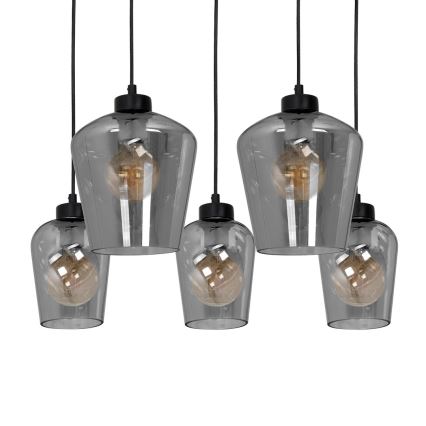 Подвесная люстра SANTIAGO 5xE27/60W/230V черный